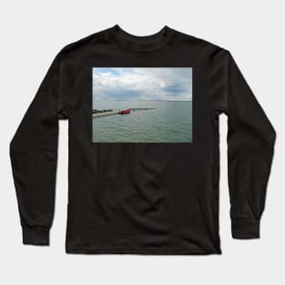 Boat at Colwell Bay Isle of Wight Long Sleeve T-Shirt